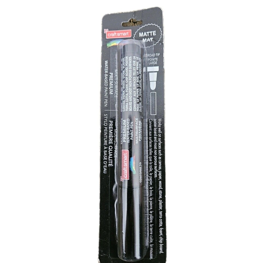 Craft Smart Matte Black Paint Marker Broad Tip .33 fl oz